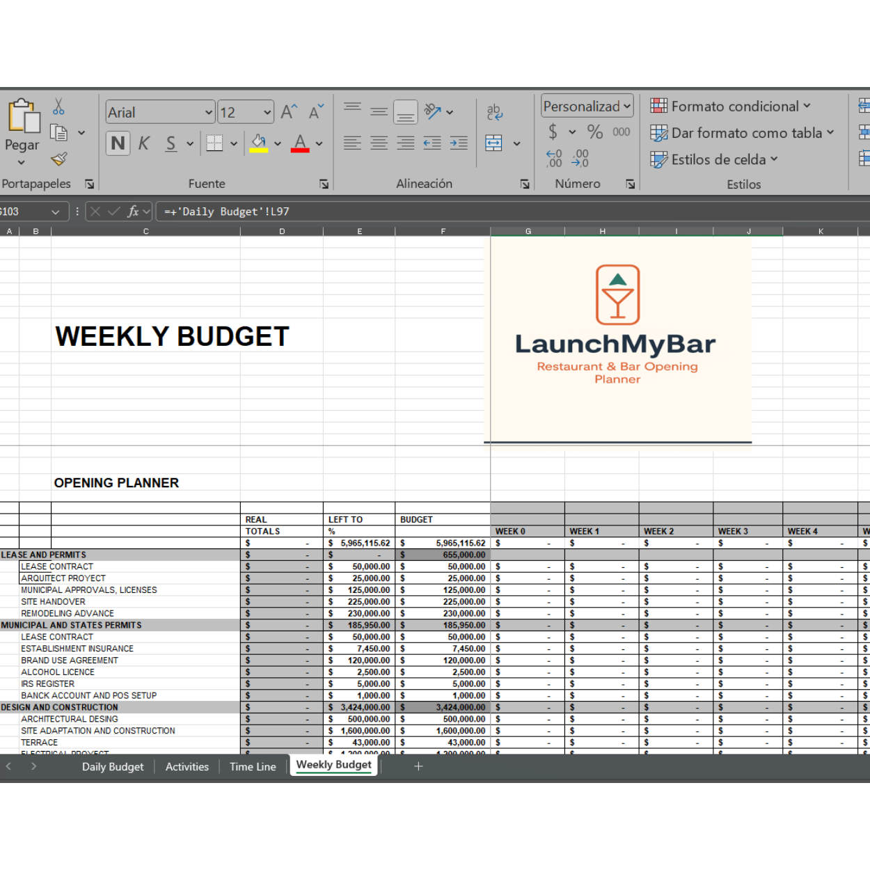 LaunchMyBar – Restaurant/ Bar Opening Toolkit (English Version)